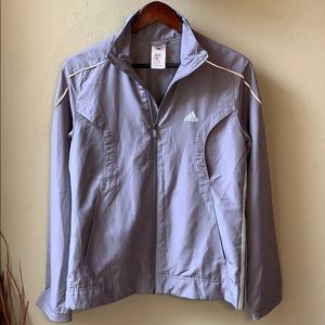Adidas Women's Grey Vented Zip Up Jacket, Medium